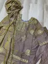 KA 1229 Fendi Crush With Zari Sequins Embroidered Work Top with Sharara Dupatta Online Wholesale